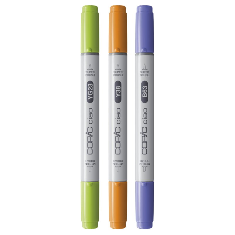 COPIC markers Ciao set Botanic Palette, 3 pieces, YG23/Y38/B63
