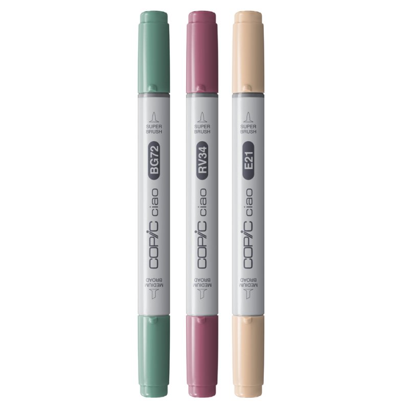 COPIC Marker Ciao, Vibrant Palette, 3 pieces