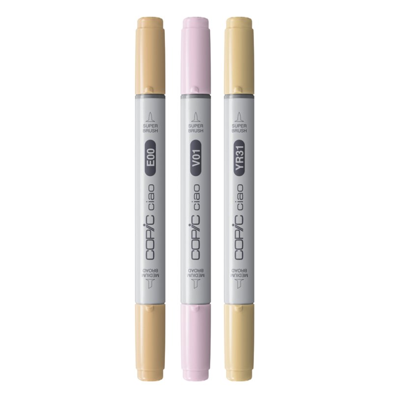 COPIC Ciao markers Sunset Palette, 3 pièces, base alcool