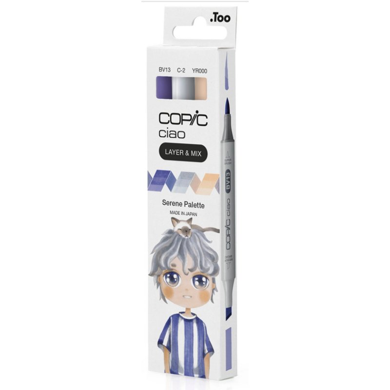 COPIC Marker Ciao 3-piece set Serene Palette, alcohol ink, 3 pieces