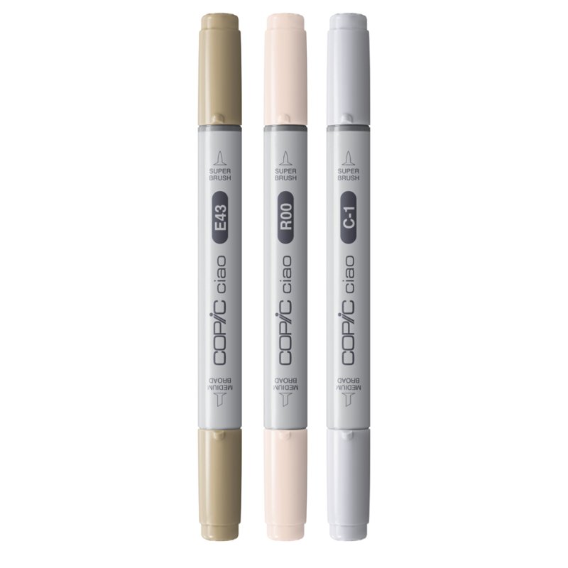 COPIC markers ciao set Mellow Palette, 3 pièces, E43/R00/C1