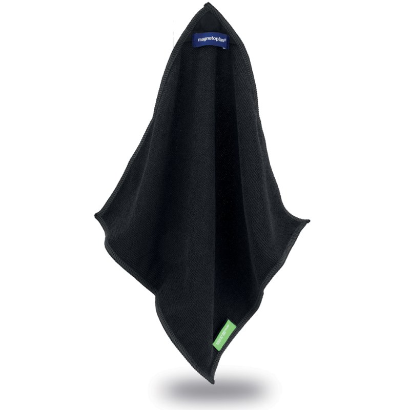 magnetoplan schoonmaakdoek magnetoCleaner ecoAware, zwart, 300×300 mm, 100% gerecycled PET
