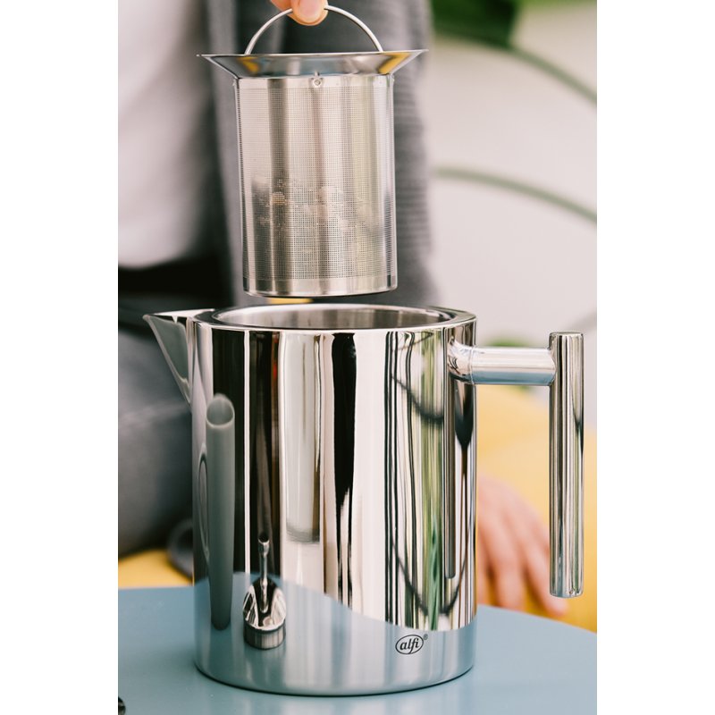 alfi theepot TEA POT, gepolijst roestvrij staal, 1,4 liter