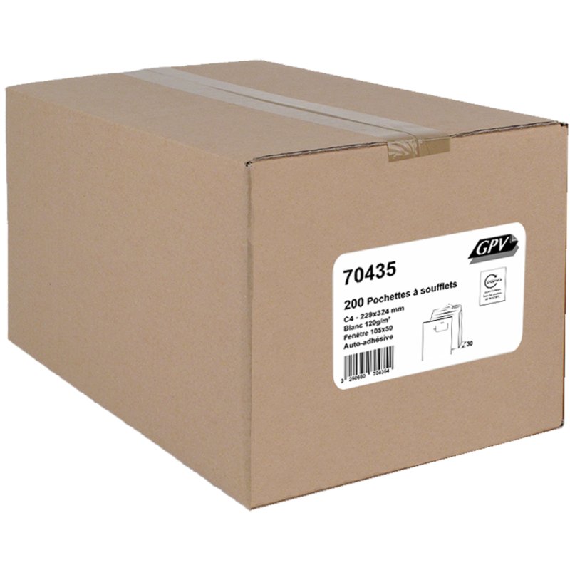GPV window envelopes, white, 200 pieces