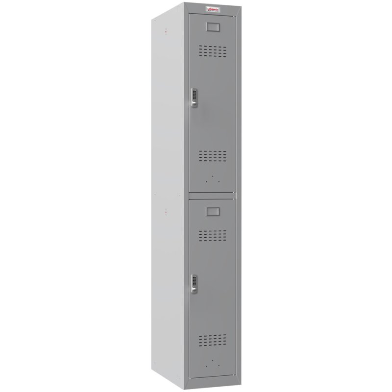 Phoenix casier PL1230, acier, 2 portes, gris