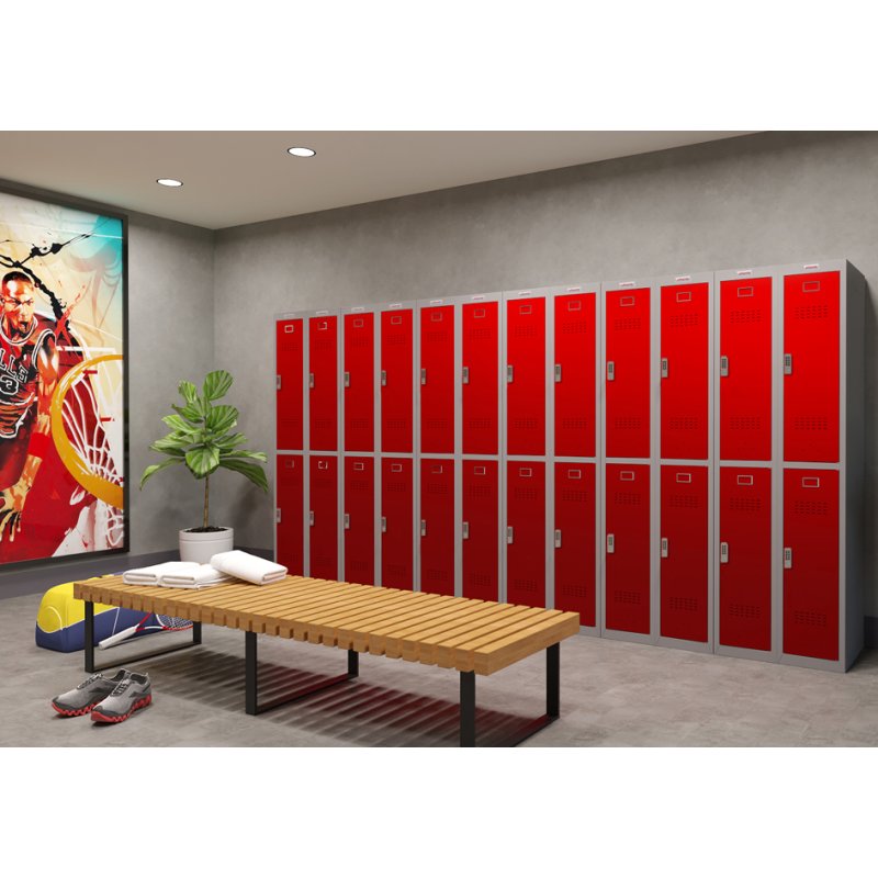 Phoenix casier PL1230, acier, 2 portes, gris