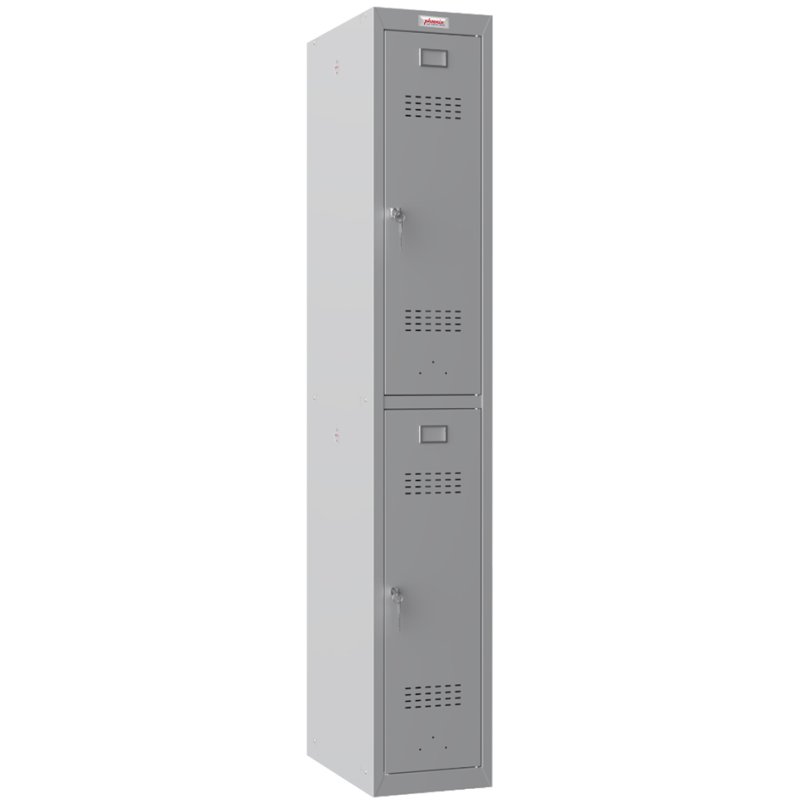 Phoenix Casier PL1230, acier, 2 portes, gris/bleu