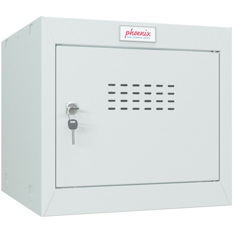 Phoenix coffre-fort cube CL0344, serrure à clé, gris clair, 44 litres