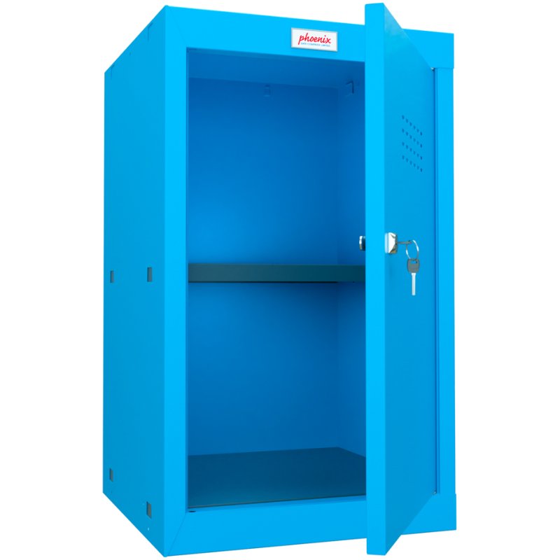 Phoenix coffre-fort en acier CL0644, serrure à clé, bleu, 87 litres