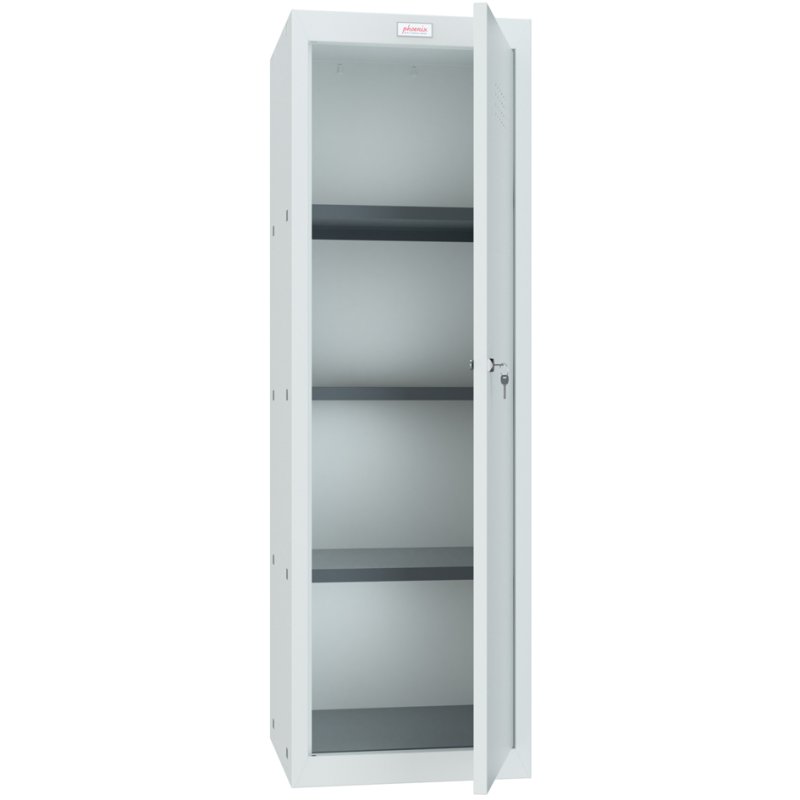 Phoenix armoire métallique CL1244, serrure à clé, gris clair, 173 litres