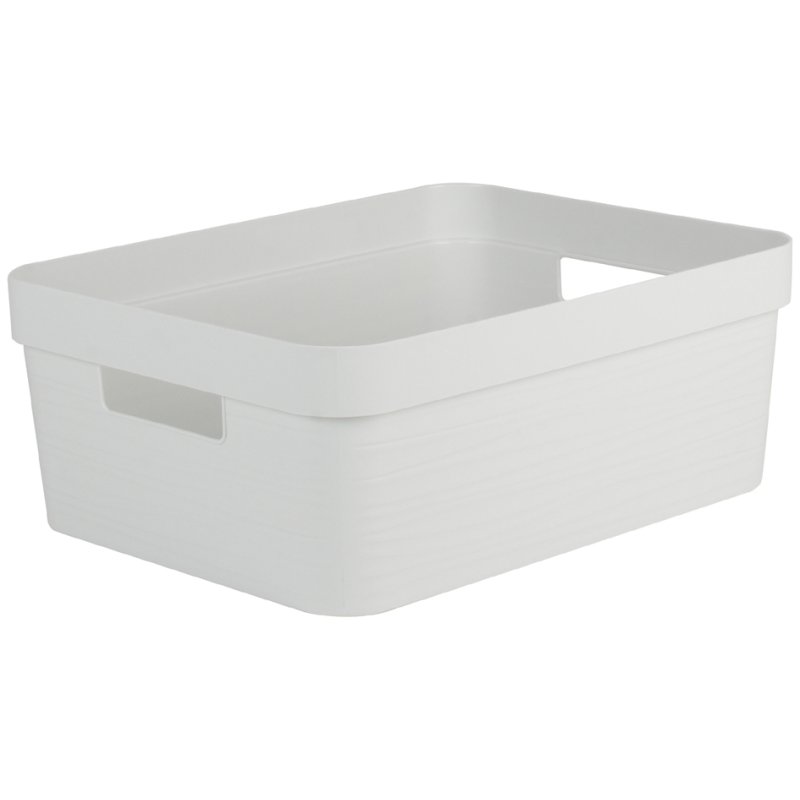 EDA opbergbox STONE, 12 liter, PP, wit