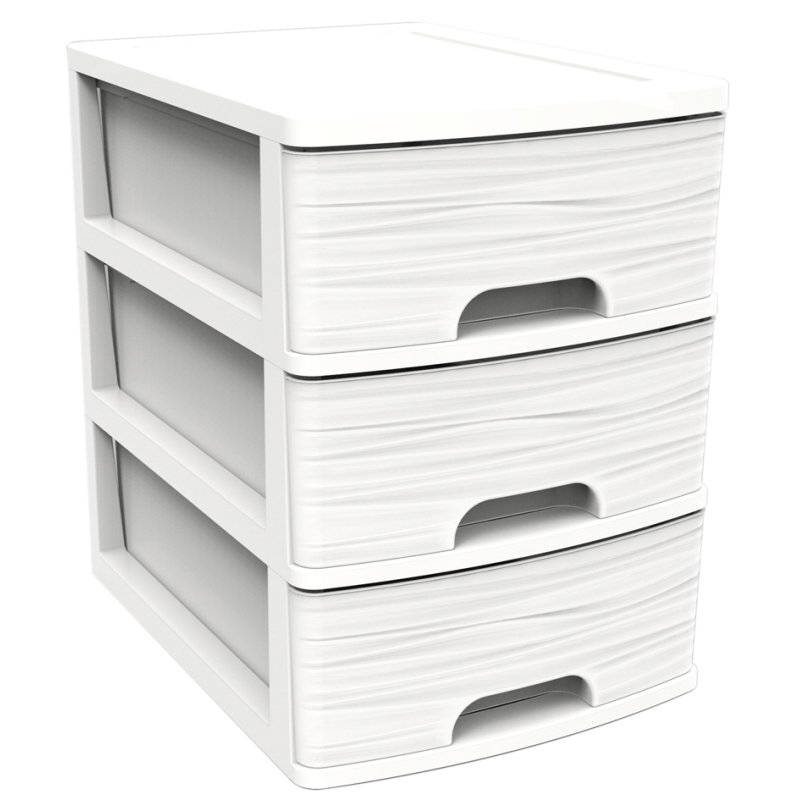 EDA unité de classement STONE, format A4, 3 tiroirs, noir