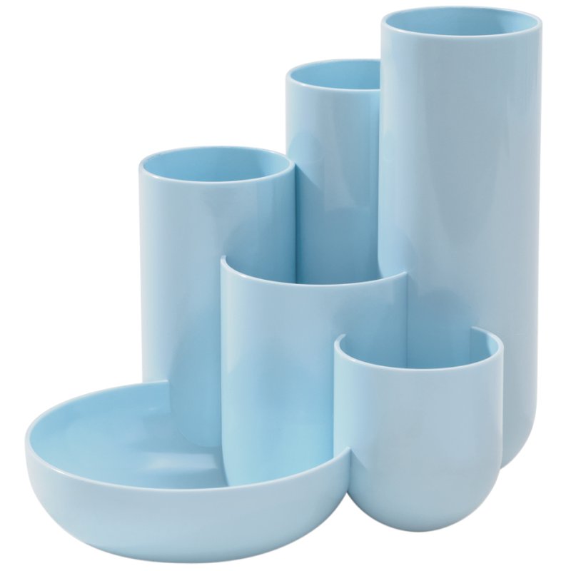 HAN pot à crayons CAMPUS, 6 compartiments, polystyrène, bleu pastel