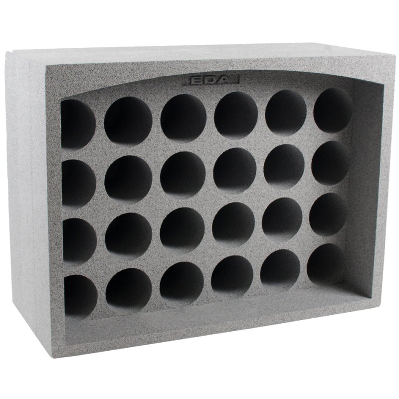 EDA flessenrek voor 24 flessen, polystyreen, grijs