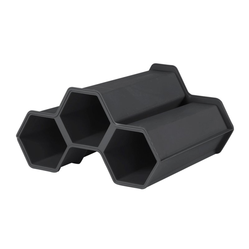 EDA mini porte-bouteilles, empilable, anthracite, 3 bouteilles