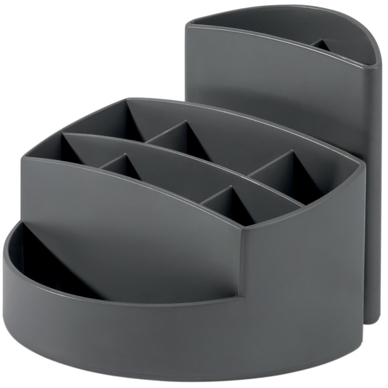 HAN pot à crayons RONDO KARMA, plastique, 9 compartiments, gris