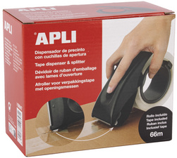 APLI handafroller, voorgevuld, zwart, 48 mm