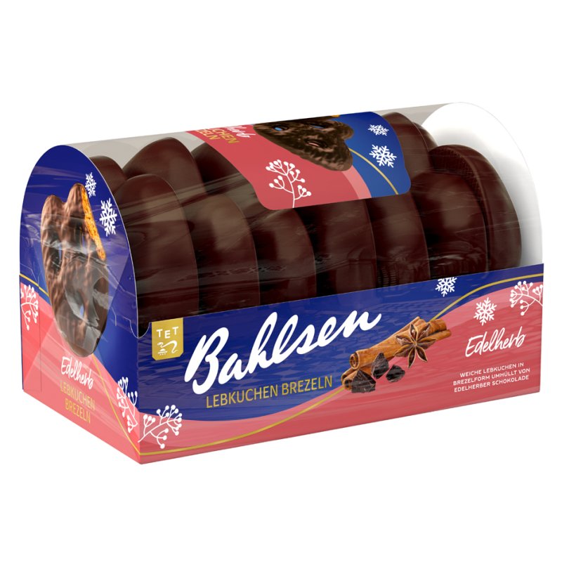 Bahlsen Peperkoek Pretzels met Pure Chocolade, 175 g
