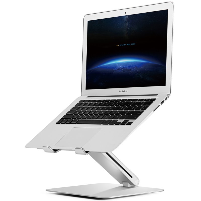 ALBA laptopstandaard ergonomisch verstelbaar, aluminium, zilver