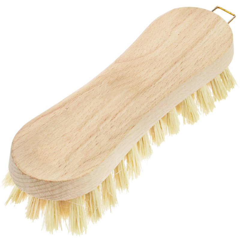 Peggy Perfect brosse à récurer bois naturel 8-forme, bois de hêtre, brosses en fibres synthétiques, 150 mm