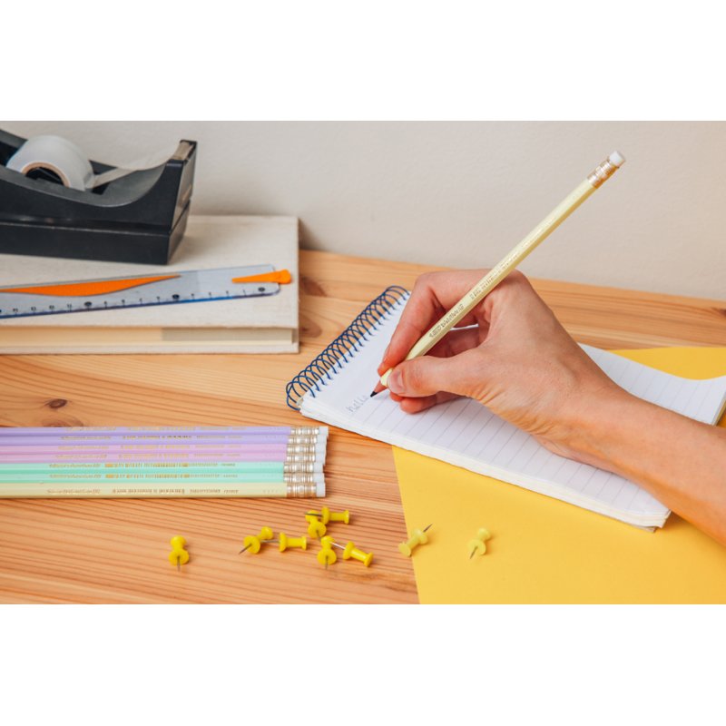 Bic Evolution Pastel potloden, HB, pastelkleuren, 12 stuks
