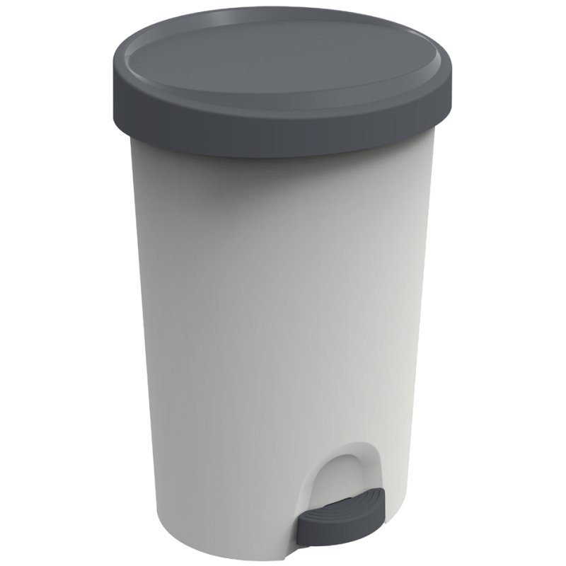 EDA Stepy pedaalemmer, 45 liter, grijs/antraciet