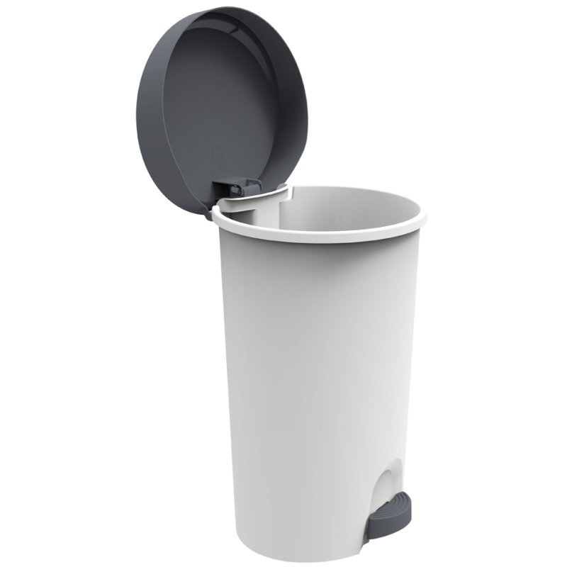 EDA Stepy pedaalemmer, 45 liter, grijs/antraciet