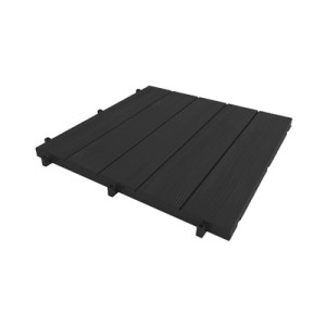 EDA bodemplaat kunststof, houtlook, zwart, 500×500×25 mm
