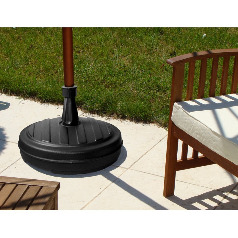 EDA support de parasol en plastique rond, gris foncé, 430 mm