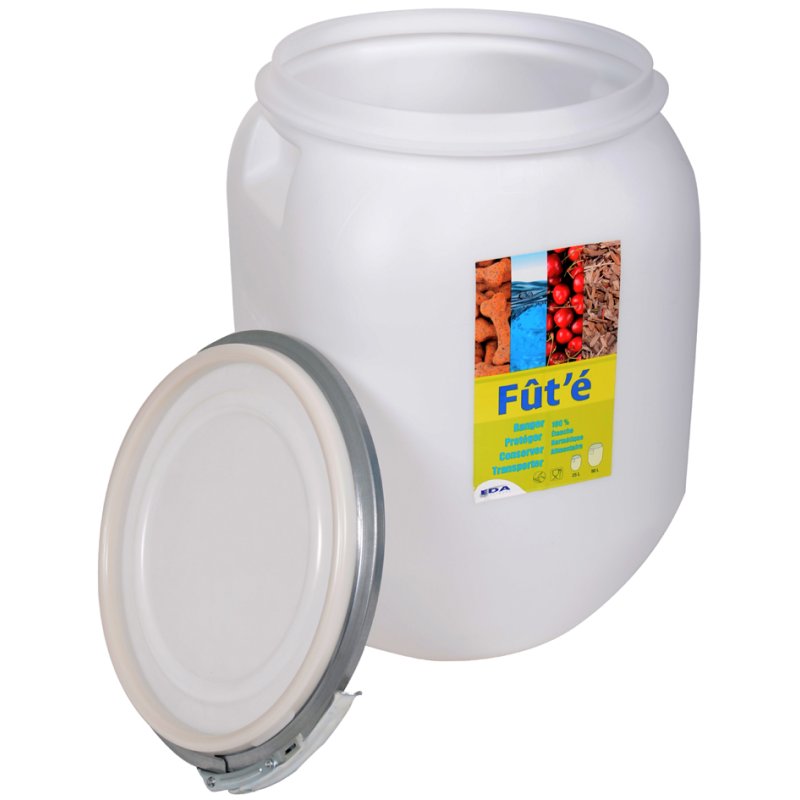 EDA opbergvat, 50 liter, kunststof, wit