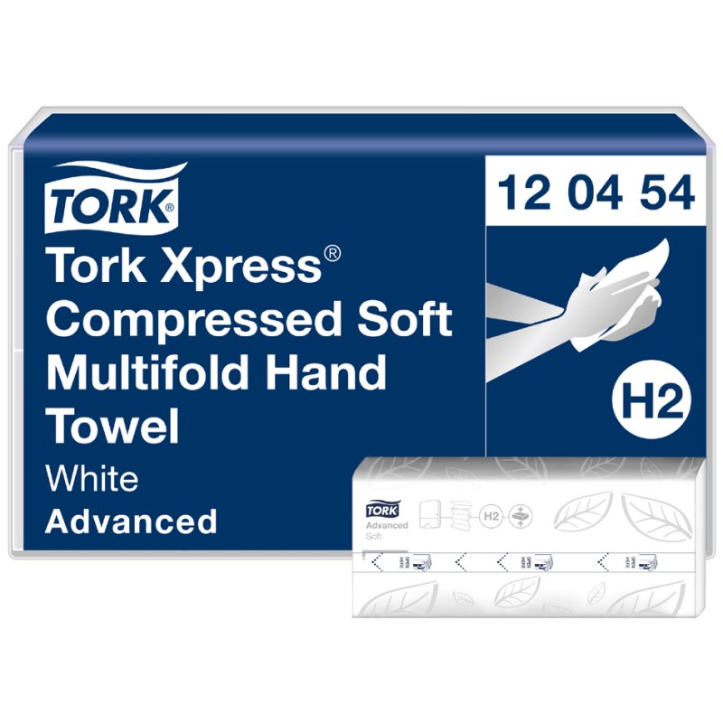 Tork Papier d'essuie-mains plié multiple, 212 × 320 mm, blanc, 12 × 200 feuilles