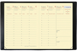 QUO VADIS agenda-navulling Carla Prestige 2027, 80 x 105 mm, 1 week/2 pagina's