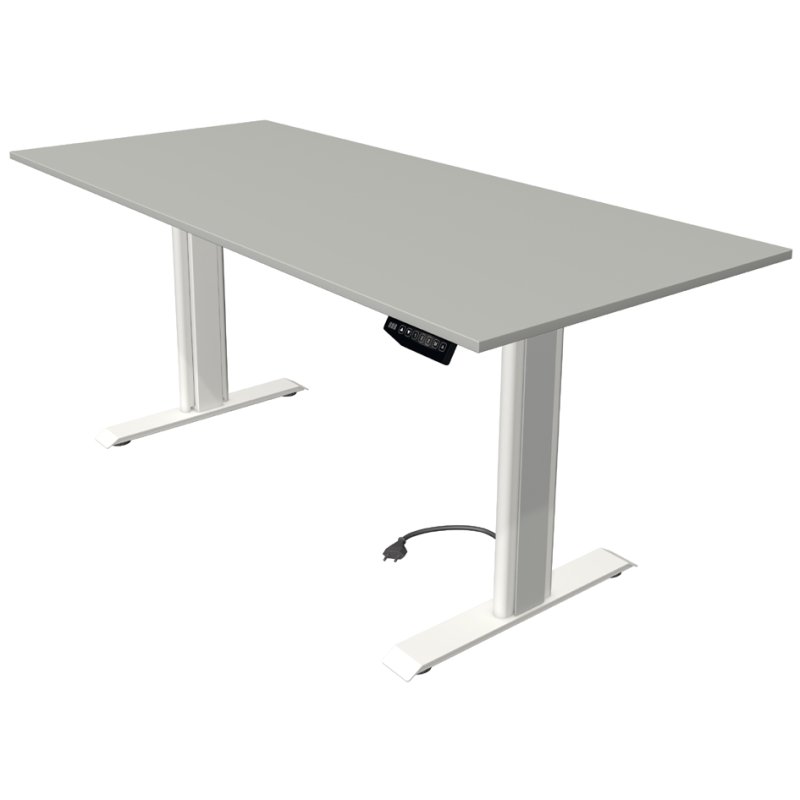 kerkmann bureau assis-debout Move 1 Advance, plateau chêne, réglage électrique, 100×60 cm