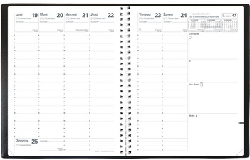 QUO VADIS agenda-navulling Président S, 1 week per 2 pagina's, spiraalband