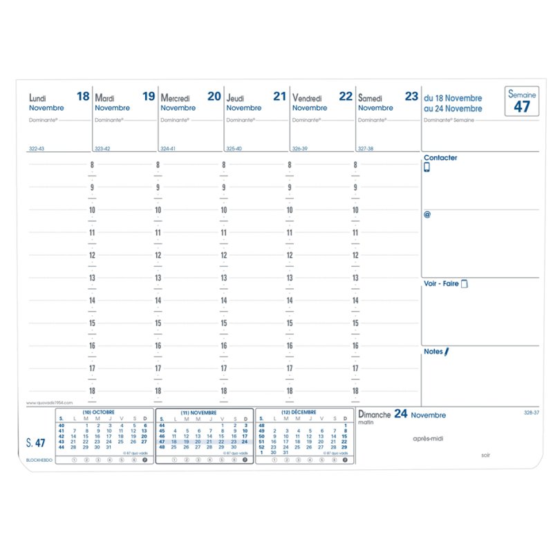 QUO VADIS calendrier 057001Q