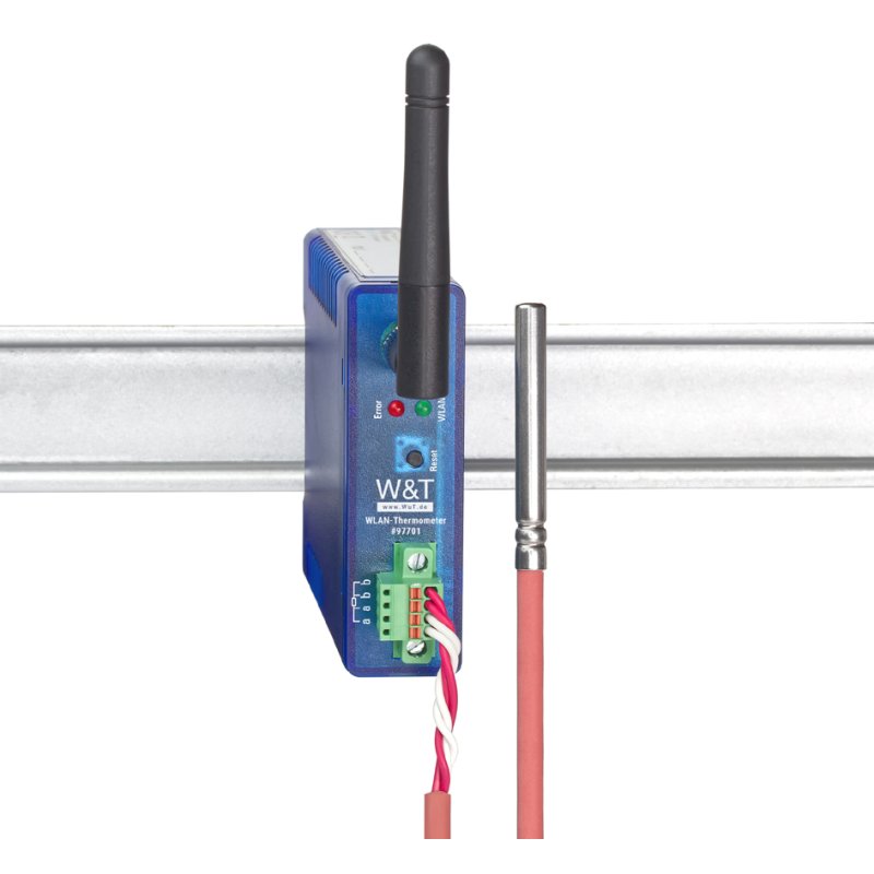 W&T thermomètre sans fil PT100, WLAN 802.11b/g/n, IP67, câble 2 m