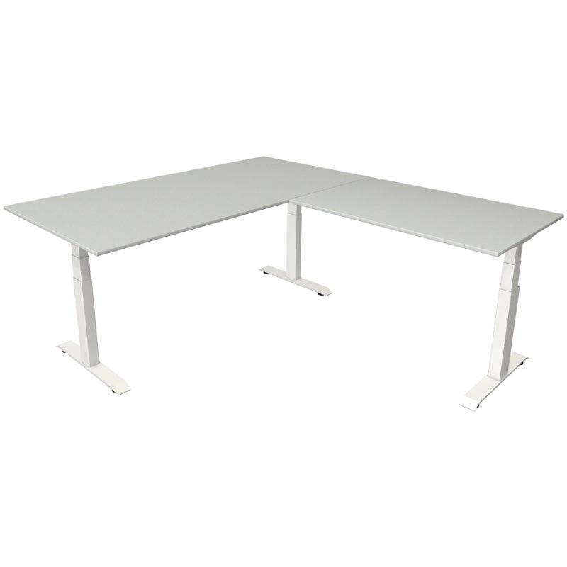 Kerkmann bureau assis-debout Move 4 avec surmeuble, érable, réglable électriquement