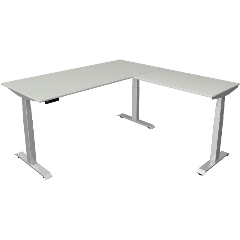 kerkmann bureau assis-debout Move 4, plateau chêne, réglage électrique, 200×100 cm