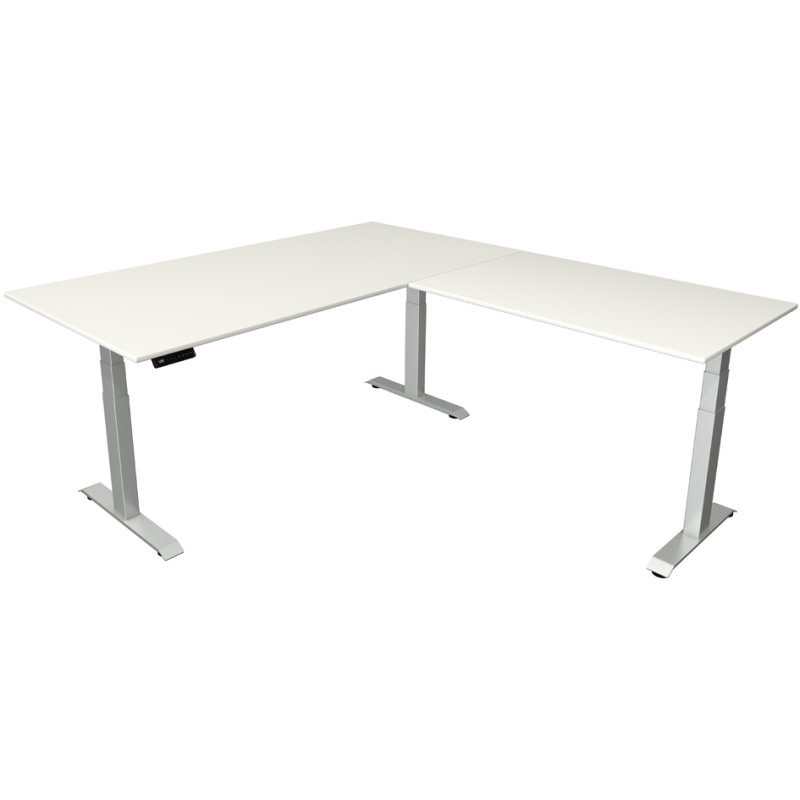 kerkmann bureau assis-debout Move 4, plateau chêne, réglage électrique, 200×100 cm