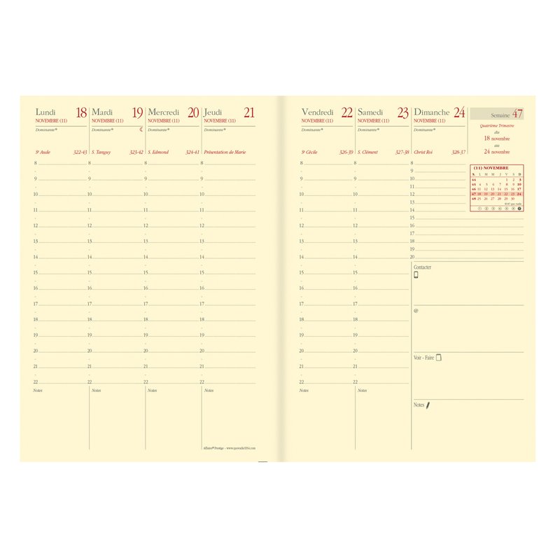 QUO VADIS agenda de poche Affaires Prestige 2027, 100 x 150 mm, noir