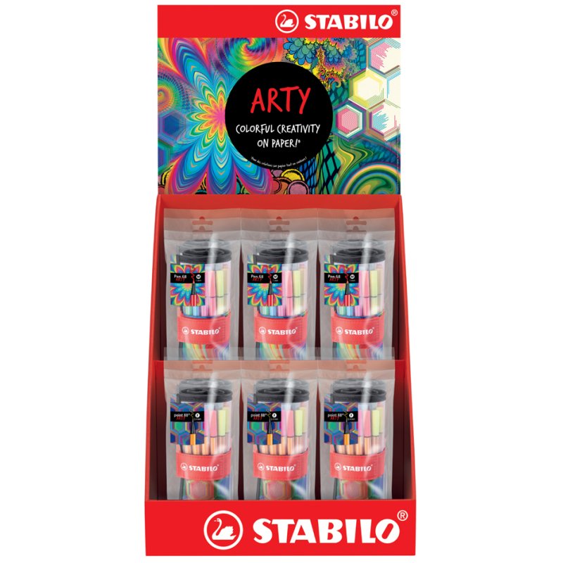 STABILO Arty feutres fins et marqueurs, coffret de 12 pièces, assorti