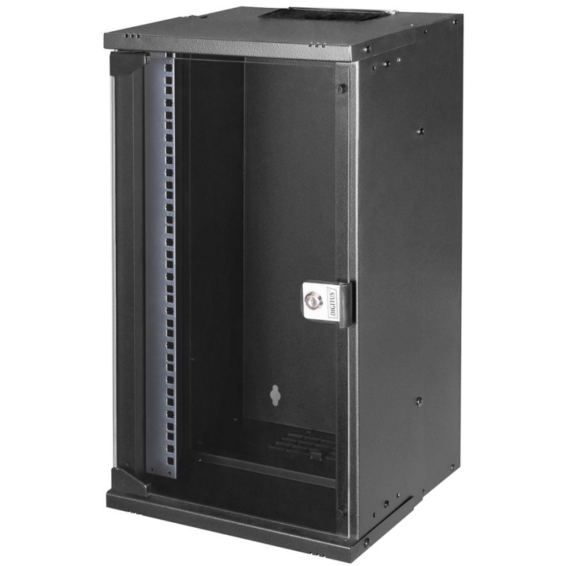 DIGITUS Armoire murale 10" SOHO PRO, verrouillable, noir, 12HE 315×300 mm