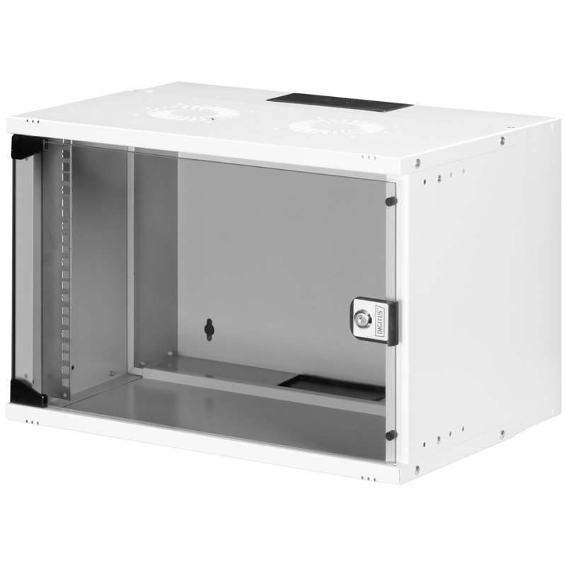 DIGITUS Wandkast, afsluitbaar, zwart, 540 x 400 x 370 mm