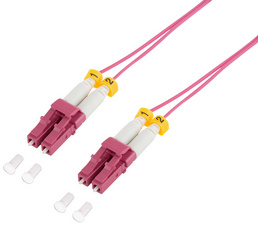 LogiLink Professional glasvezel patchkabel LC-Duplex OM4, paars, 0,5 m