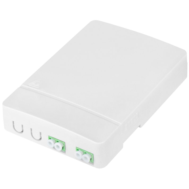 DIGITUS boîtier de raccordement fibre optique, 2x LC/APC coupleur duplex, blanc
