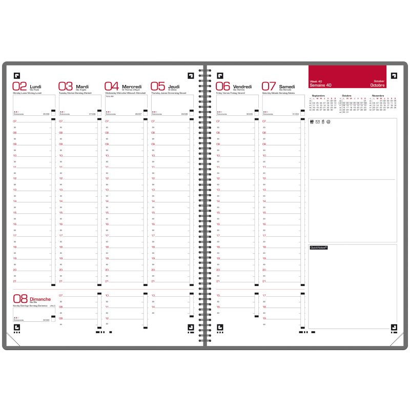 Oxford agenda MY FAB', 150 x 210 mm, 2027, couleurs variées
