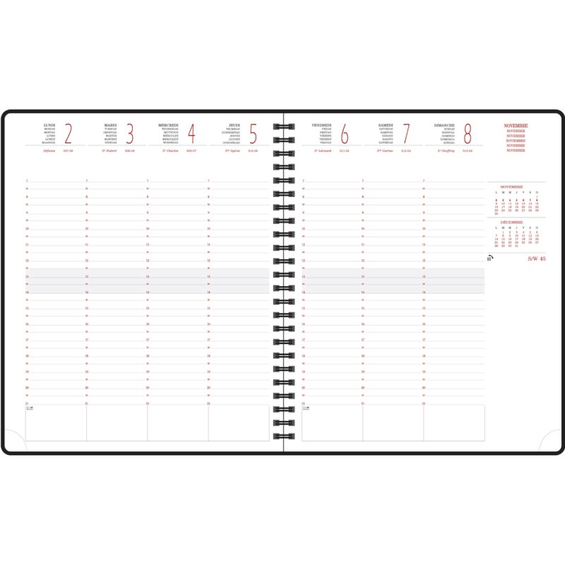 EXACOMPTA agenda Eurotime 22 S 2027, blue, 185 x 225 mm, week across 2 pages