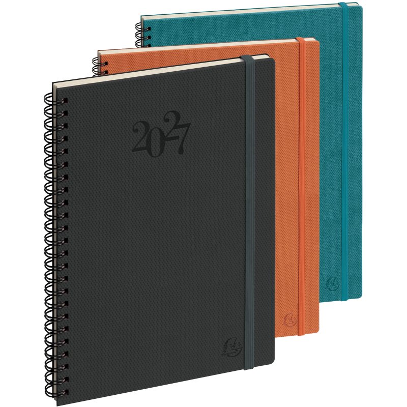 EXACOMPTA Agenda de bureau Eurotime 29S 2027, 210 x 297 mm, reliure spirale, bleu