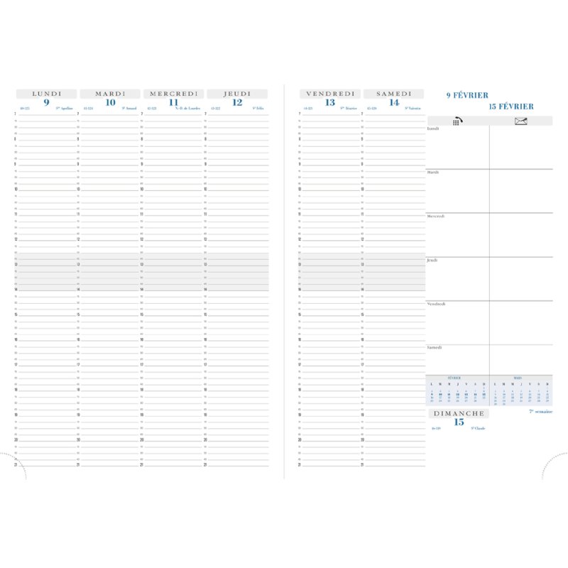 Agenda de bureau 'Consultaties 29', 2025, noir