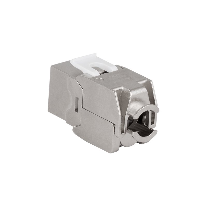 LogiLink Professional Keystone connector Cat.6A, argent, blindé, alliage de zinc, 16,3 mm